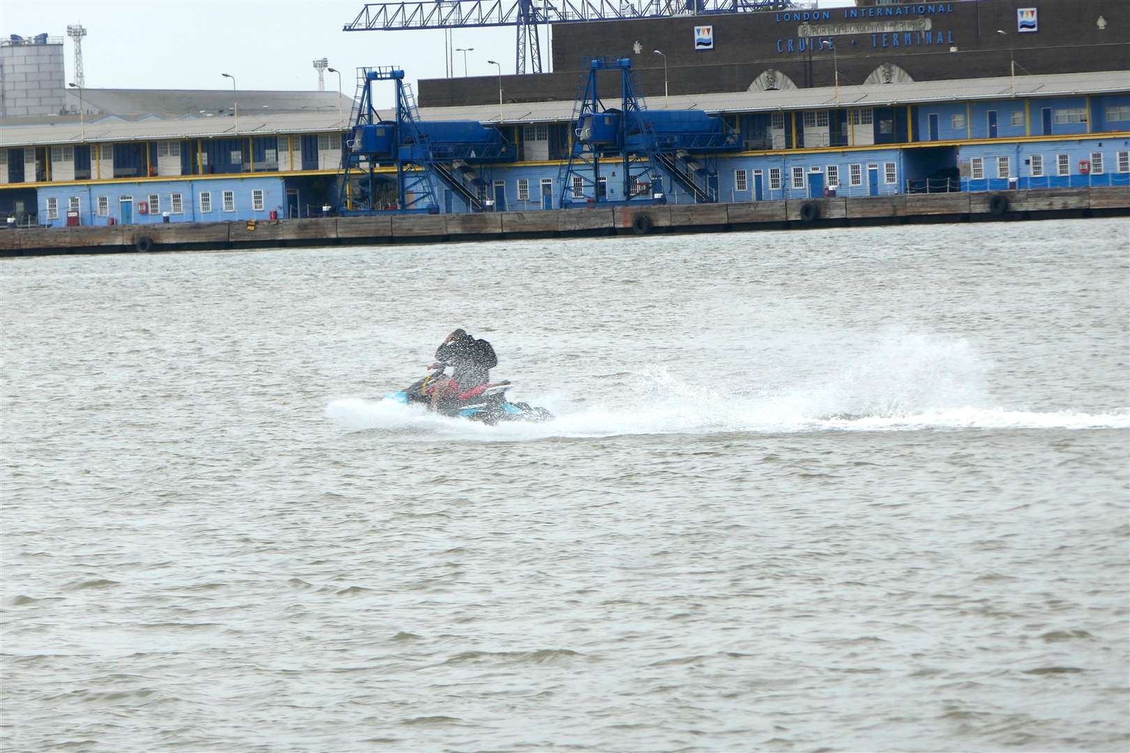 Essex Police's maritime unit intercept the jet ski. Picture: Fraser Gray