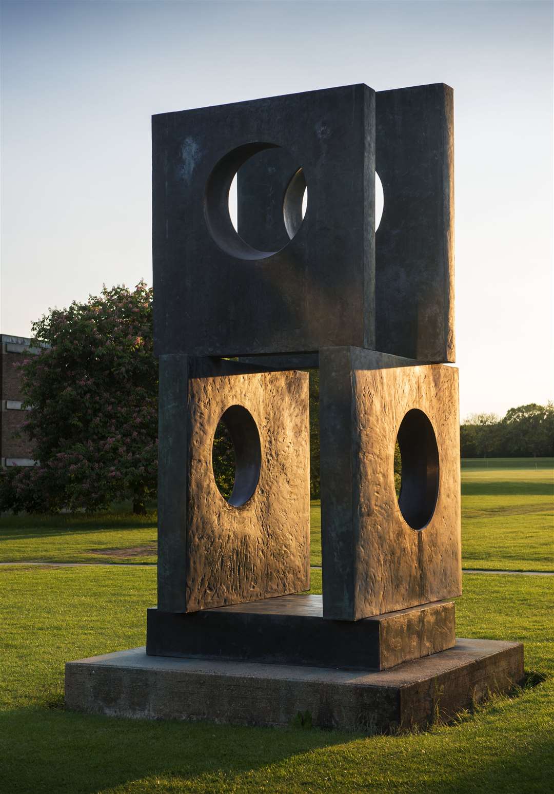 Hepworth created the bronze Four-Square (Walk Through) in 1966 (Barbara Hepworth Museum/PA)