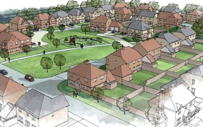 Plan for homes and possible drive-thru in Bobbing Hill, Sittingbourne, near McDonald’s, submitted to Swale council by Fernham Homes