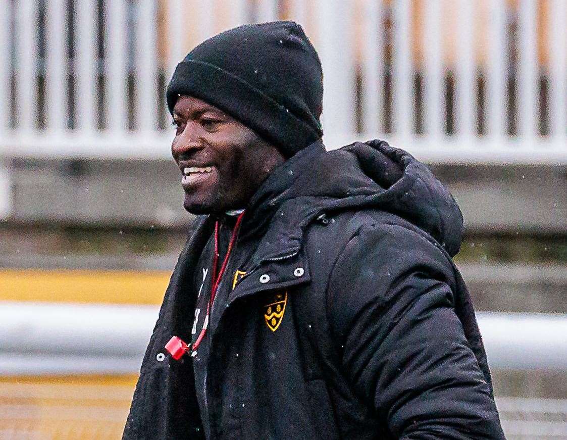 Maidstone United caretaker manager George Elokobi. Picture: Helen Cooper