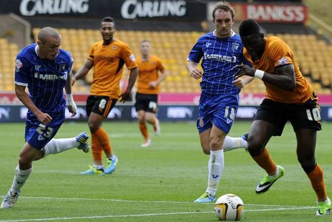 Michael Harriman in action for Gillingham. Picture: Barry Goodwin