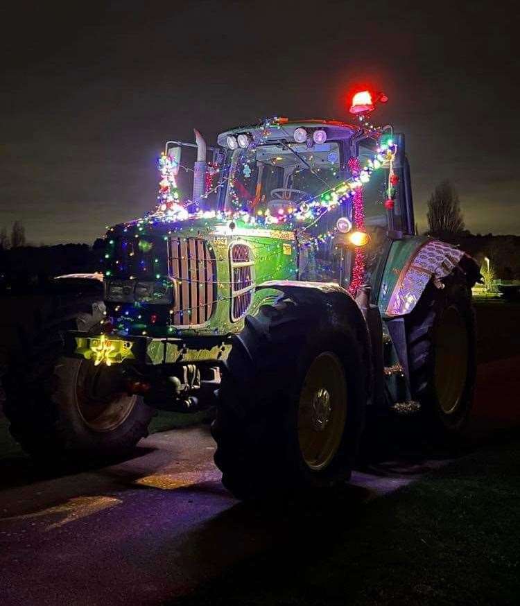 The Hoo Christmas Tractor Run took three hours to travel the whole route. Photo credit: Luke Challinger