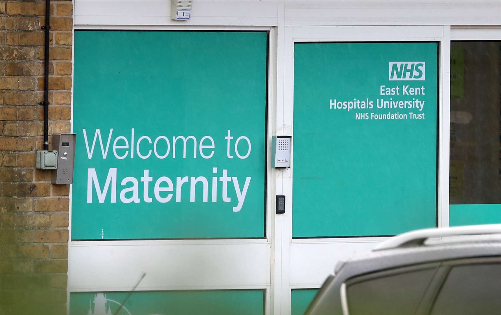 A view of the entrance to the maternity unit of the Queen Elizabeth the Queen Mother (QEQM) Hospital in Margate, Kent (Gareth Fuller/PA)