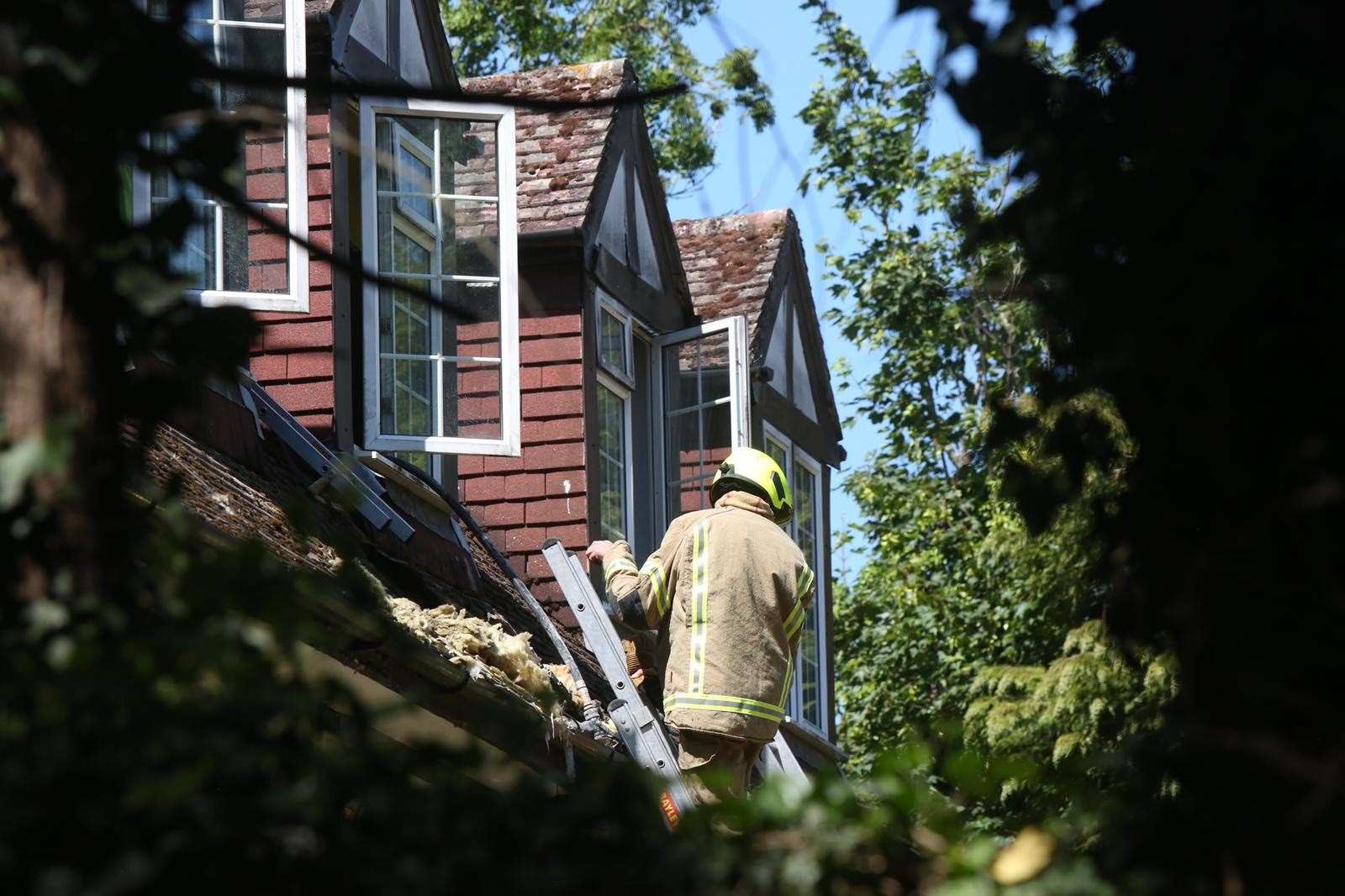 Firefighters have been at the scene of a blaze in Ashford Road, Maidstone. Picture: UKNIP