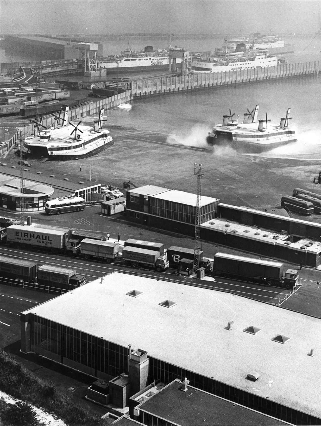 Hovercrafts in Dover in 1973