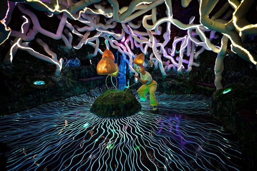 The mycelium room in the Wake The Tiger ‘amazement park’ which is gearing up to open in Bristol (Ben Birchall/PA)