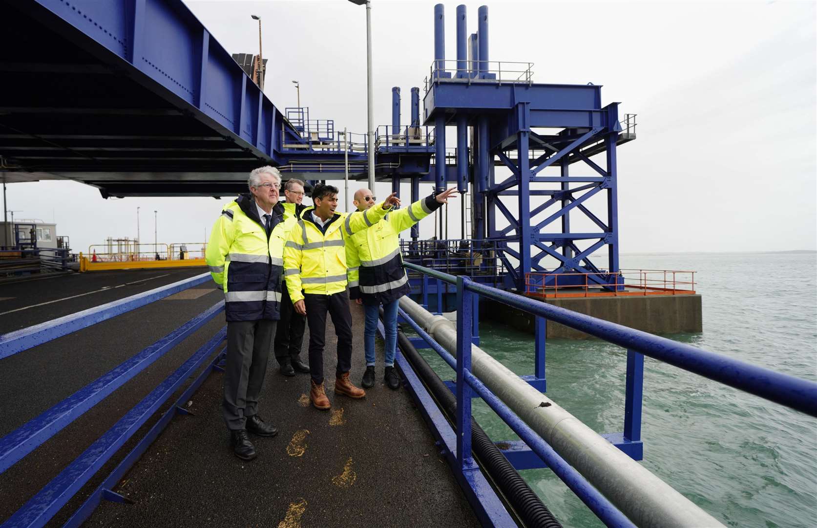 The Prime Minister visiting Anglesey (Peter Byrne/PA)