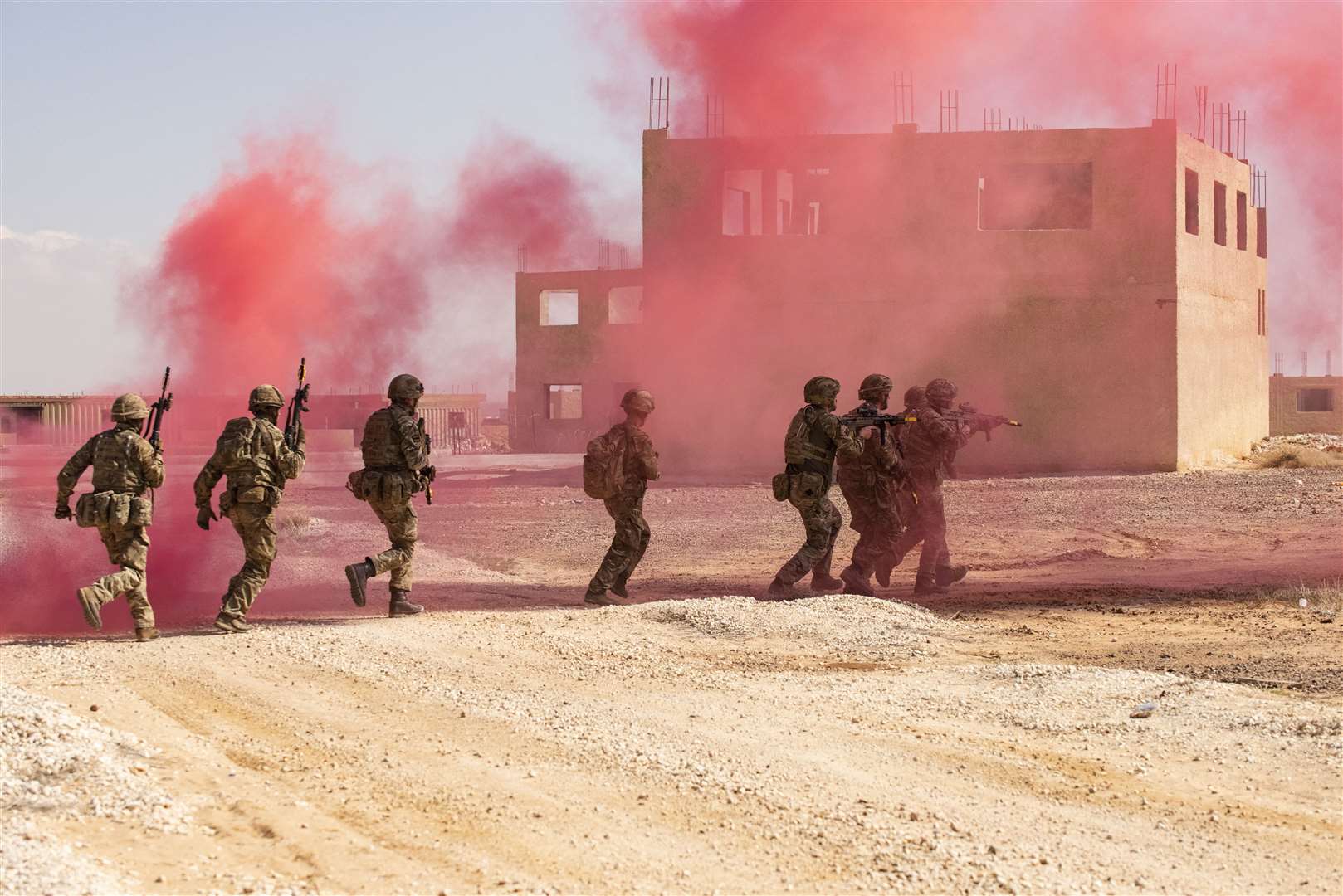 B Company of The Second Battalion The Rifles, deployed to Amman in Jordan, on Exercise Olive Grove, to carry out training exercises with the Jordanian Armed Forces (JAF).(Crown Copyright/PA)