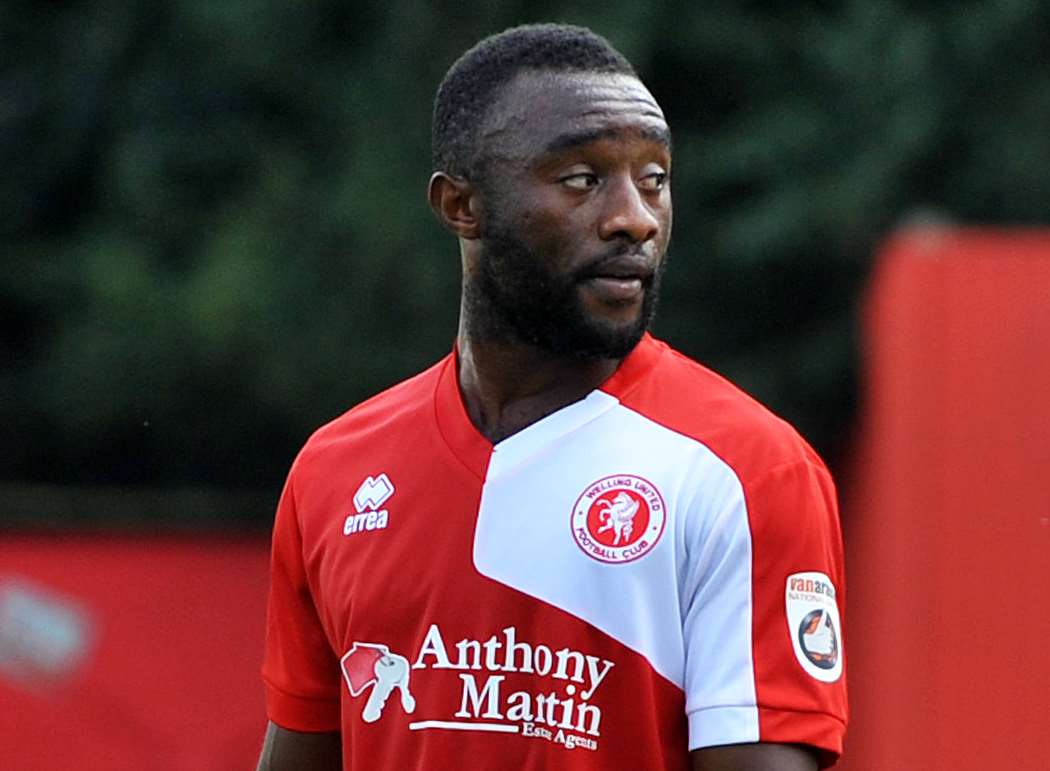 Welling striker Sahr Kabba. Picture; David Brown