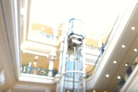 A still from the video, filmed inside a shopping centre