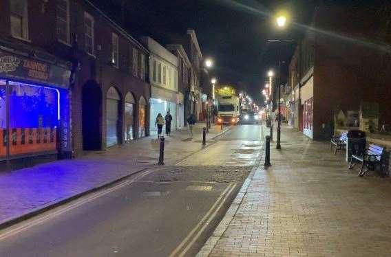 Uniformed marshalls patrol Sittingbourne High Street and other areas during the school holidays. Picture: Joe Crossley