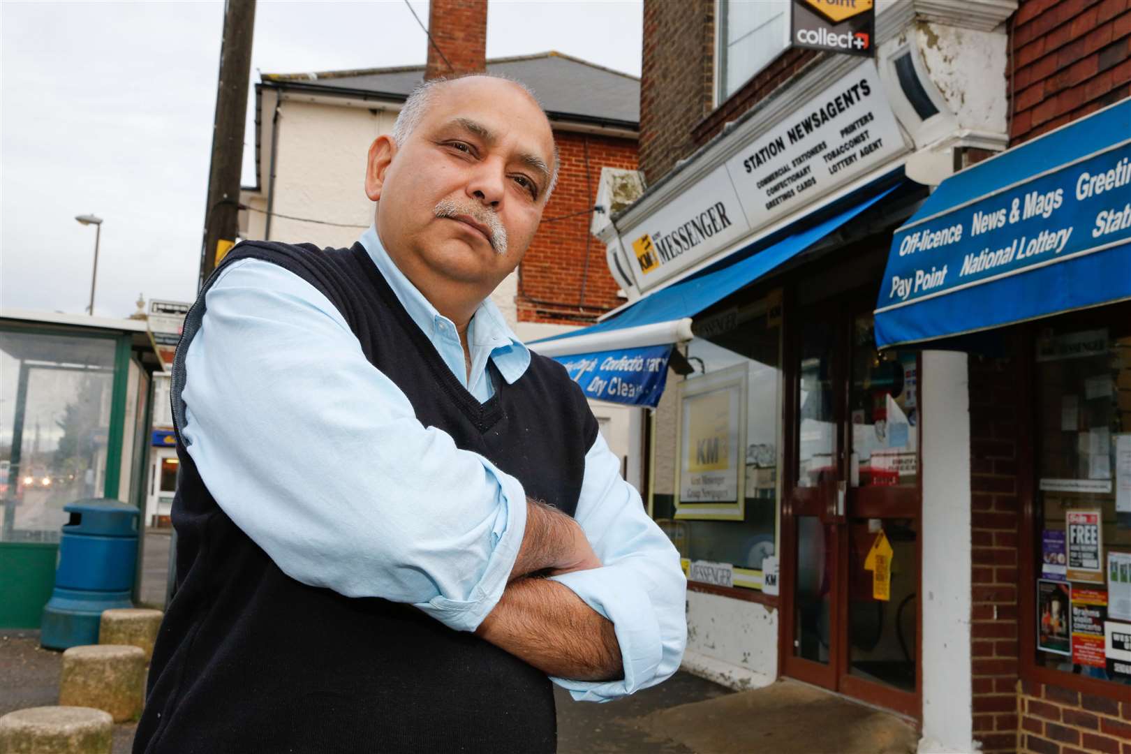 Rajendra Parekh of Station News in Staplehurst. Picture: Matthew Walker