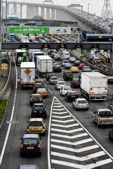 Queues at the Dartford Crossing