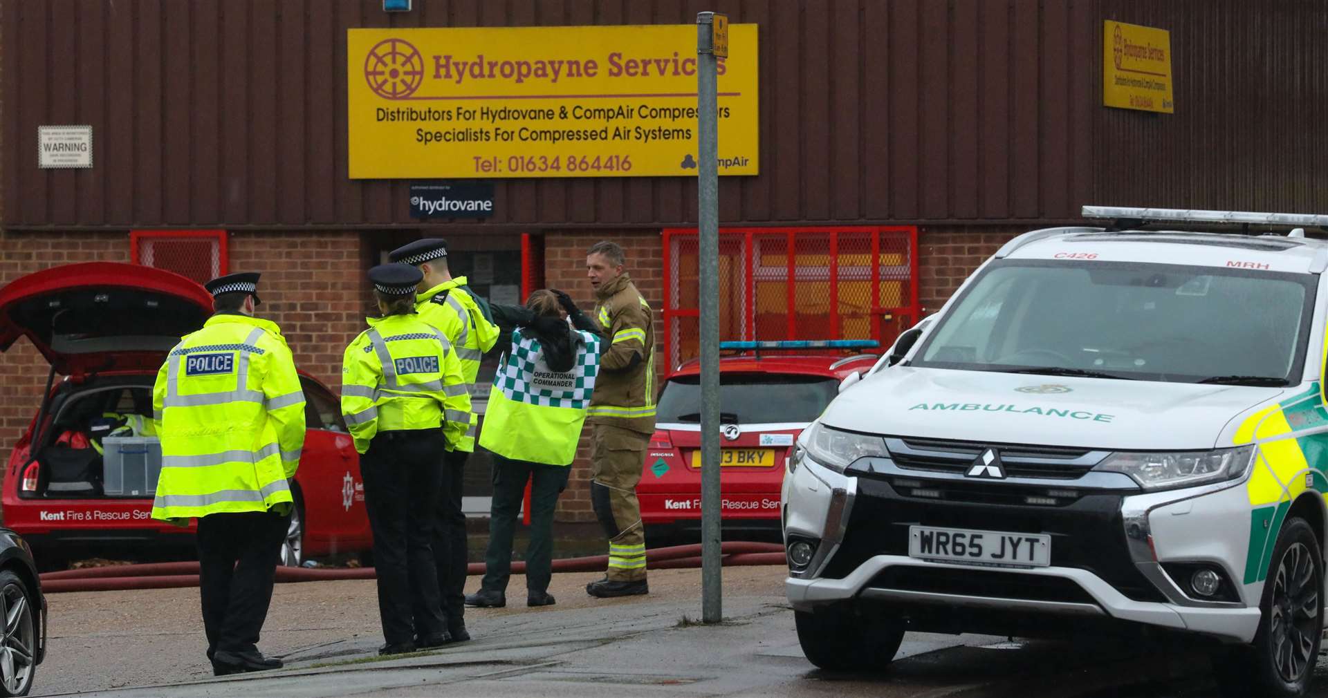 Fire at industrial unit in Revenge Road in Chatham. Picture: UKNIP