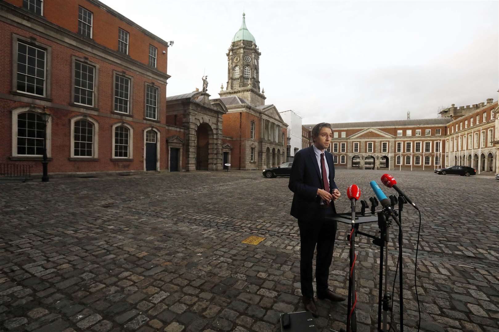 Speaking after Thursday’s cabinet meeting, Simon Harris said all the indicators looked “very good” for a move to phase two (Leon Farrell/PA)