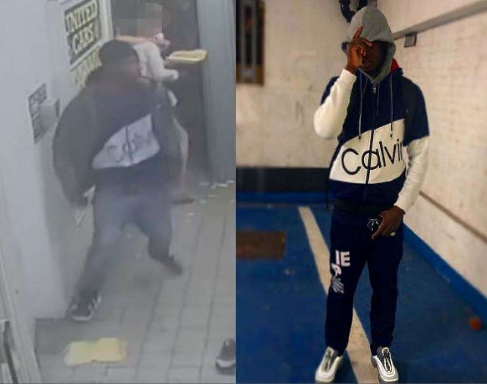 Photos posted online show Cromwell wearing the same clothes as he wore in CCTV footage from the attack. Picture: Kent Police