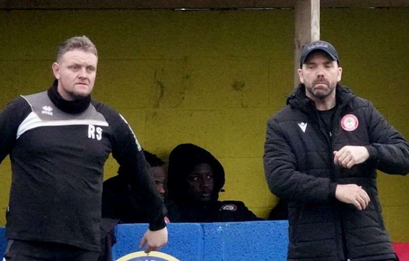 New Hollands & Blair assistant Richard Styles, left, alongside manager Darren Blackburn Picture: John Anderson