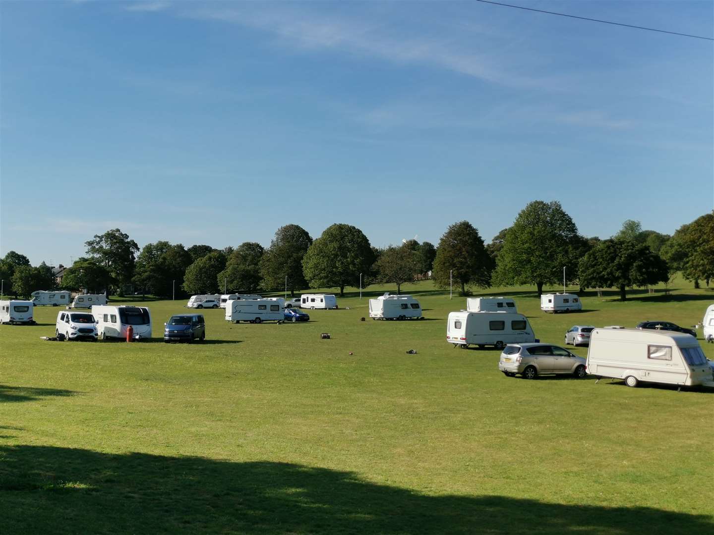 Travellers are a common occurrence in Dane Park in Margate