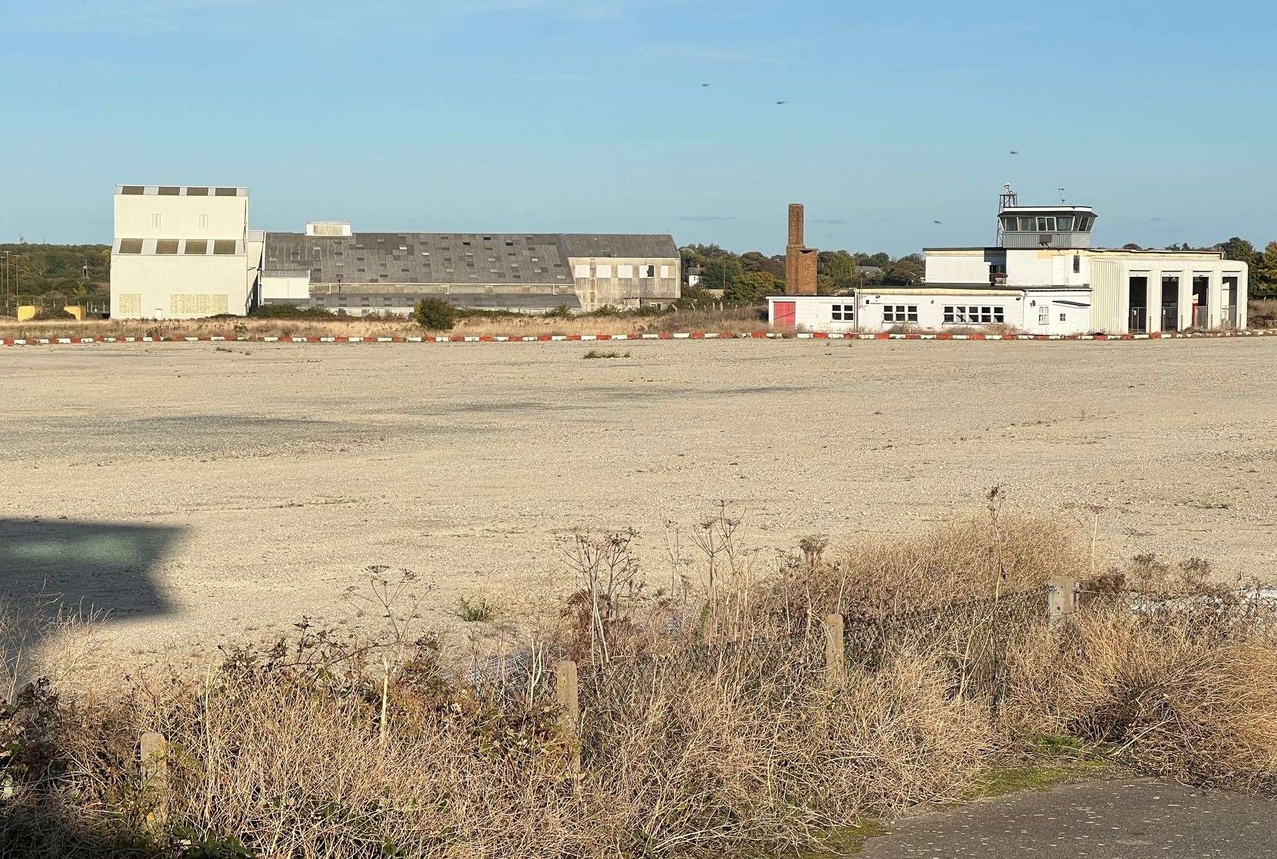 Looking back over the site from the control tower