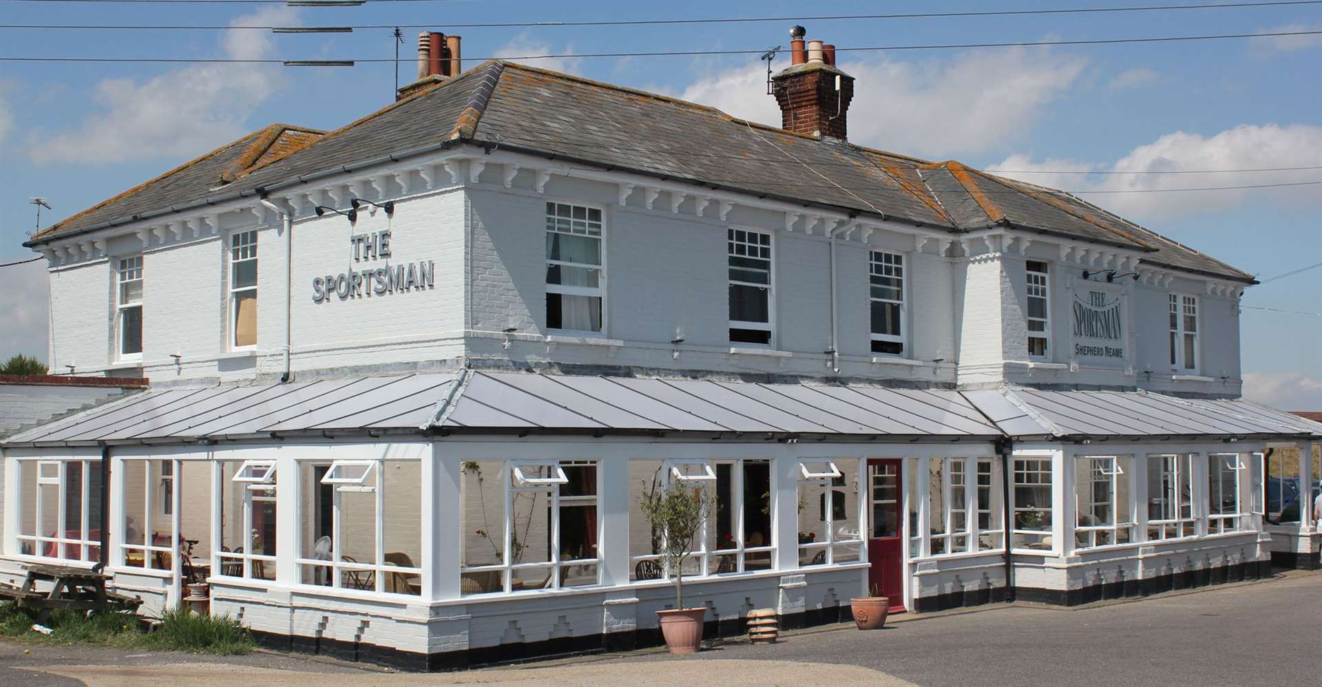 The Sportsman pub at Seasalter