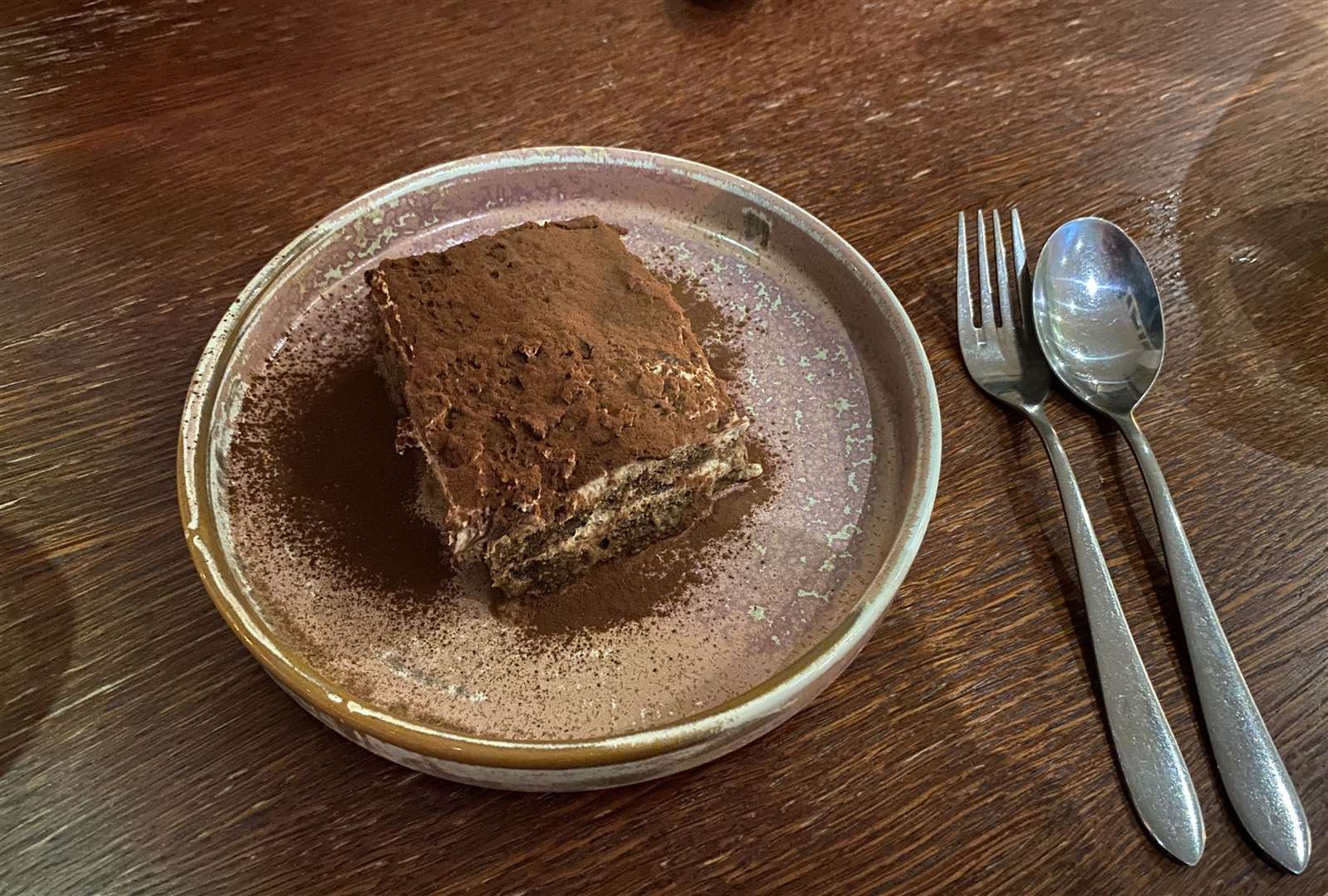 Our reporter went for the tiramisu, which was £6.50
