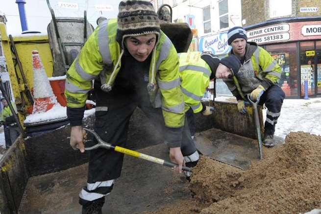 Gritting crews from Kent Highways in a previous winter