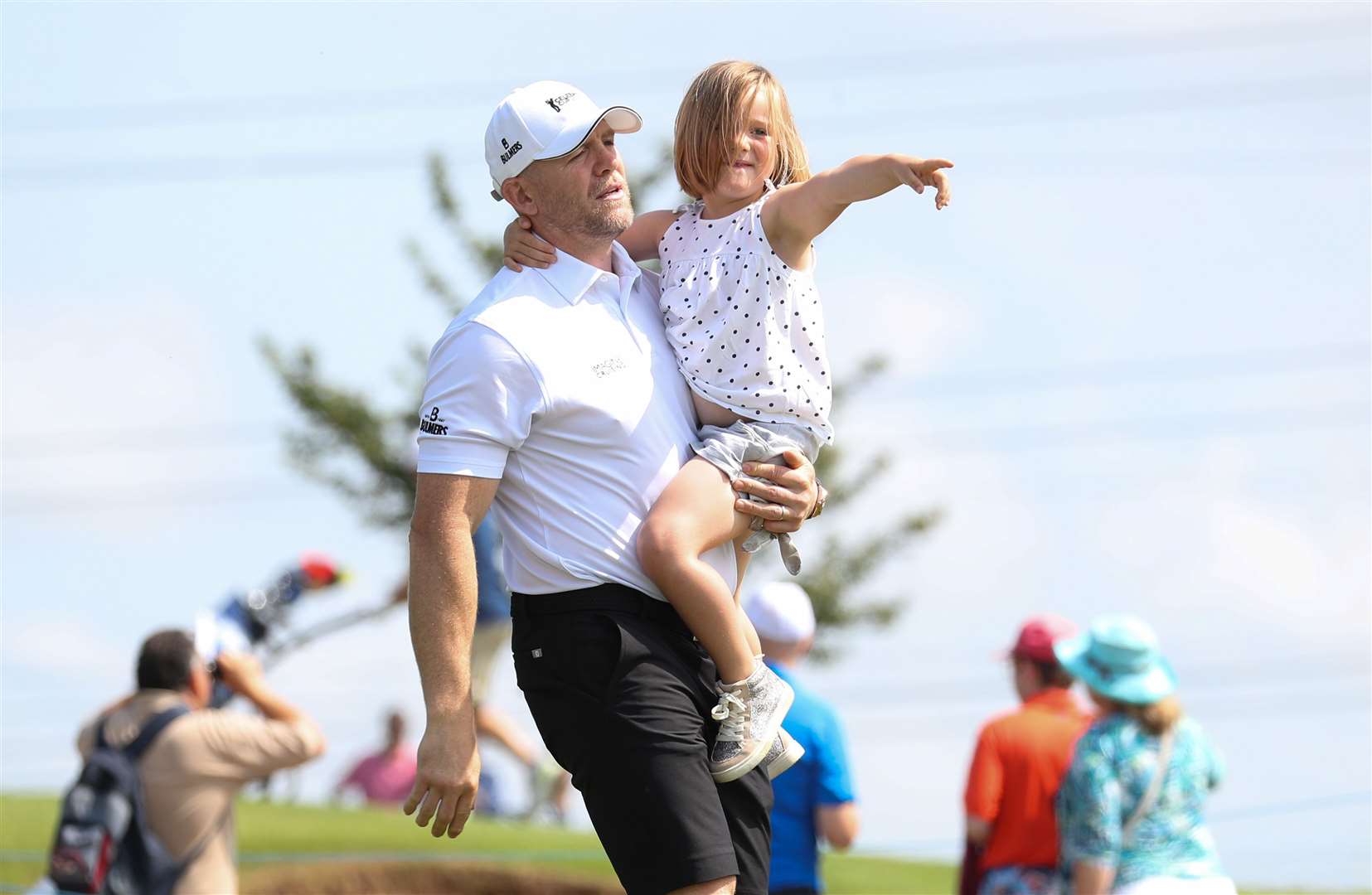 Mike Tindall with his daughter Mia (Andrew Matthews/PA)