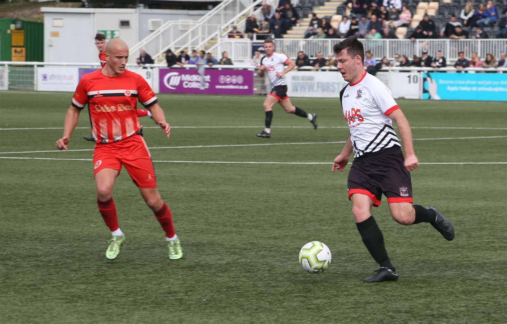 Deal attacker Riley Alford up against Punjab defender Chris Edwards. Picture: PSP Images