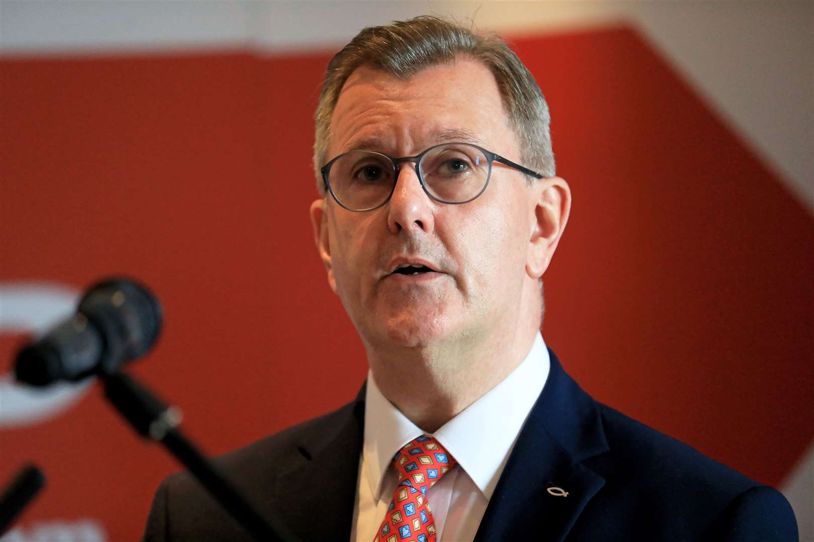 DUP leader Sir Jeffrey Donaldson took part in a virtual meeting with European Commission vice president Maros Sefcovic on Monday (Peter Morrison/PA)