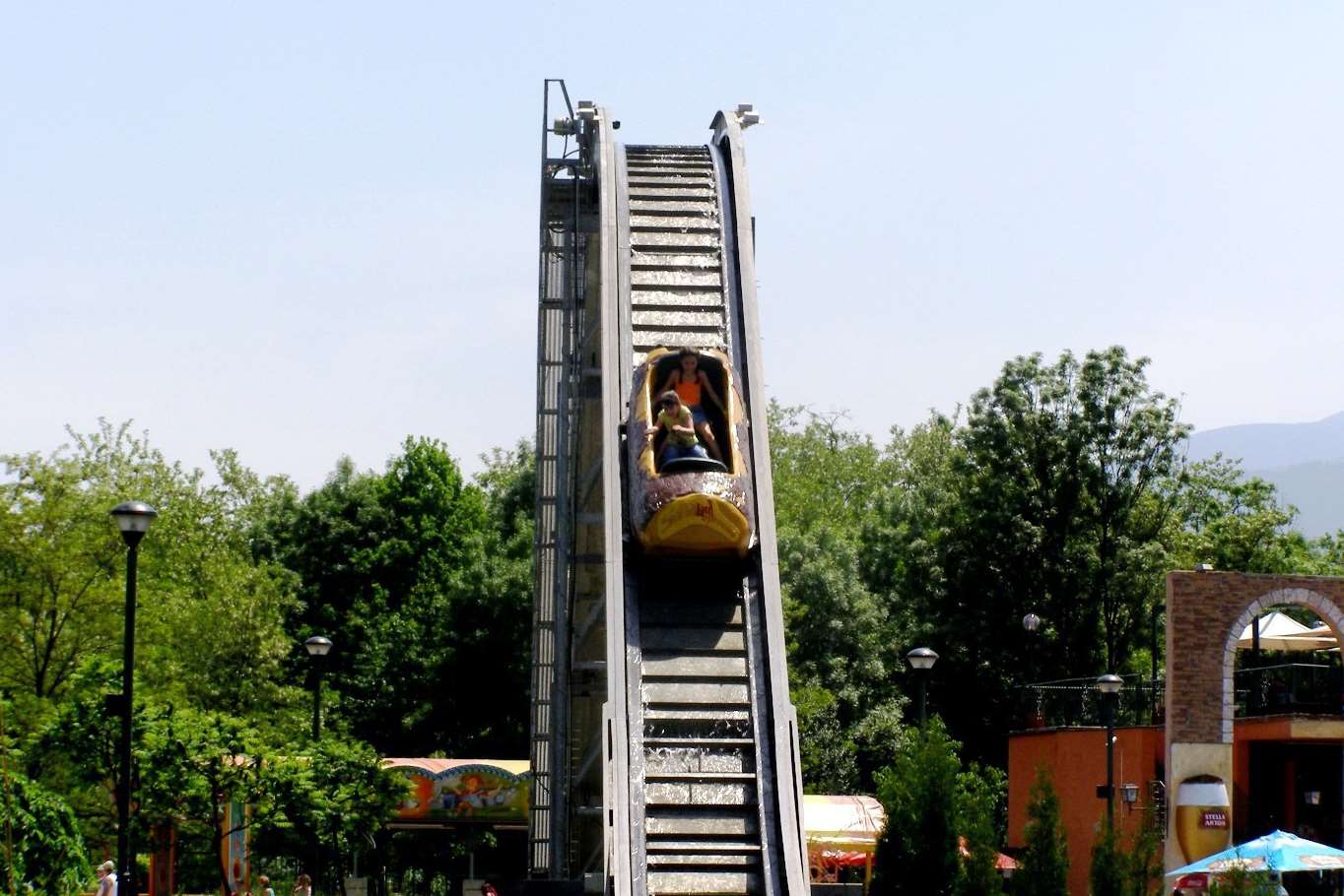 The log flume was bought from Sofia Land in Bulgaria in 2014