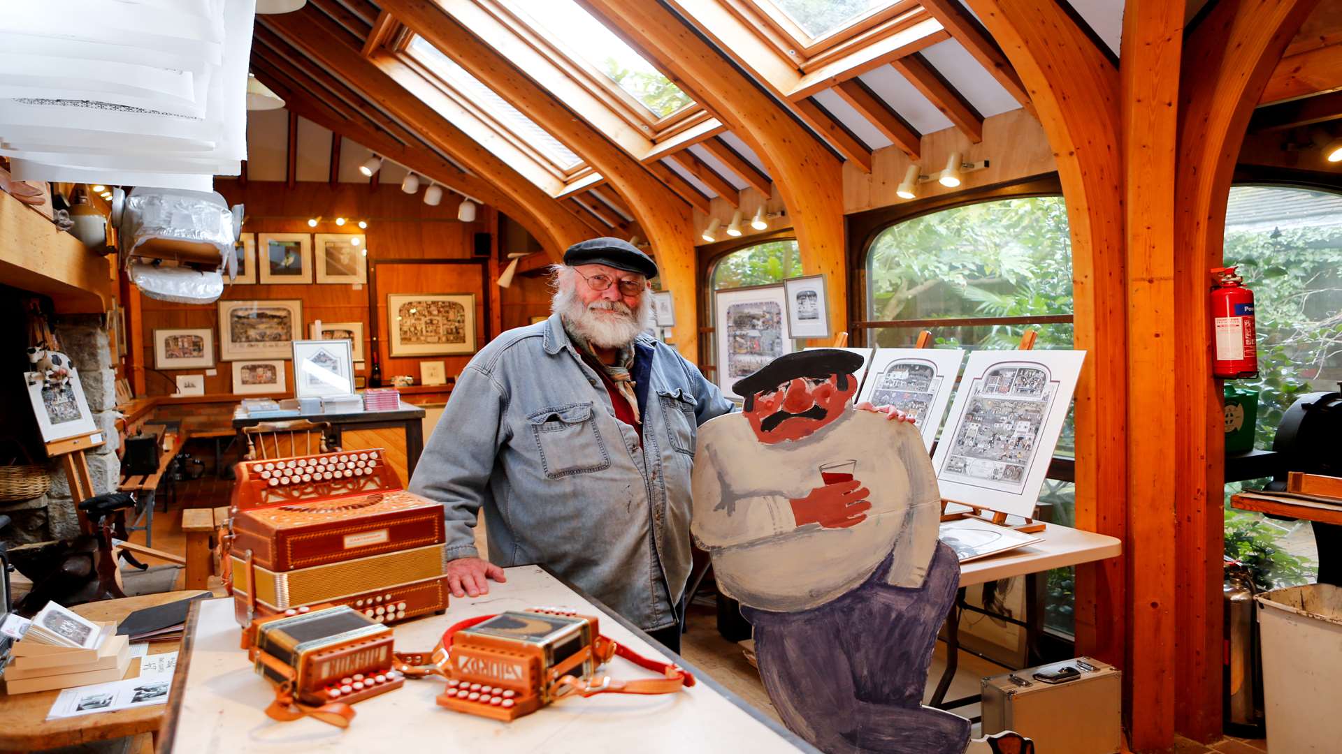 Graham in his studio near Maidstone Picture: Matthew Walker