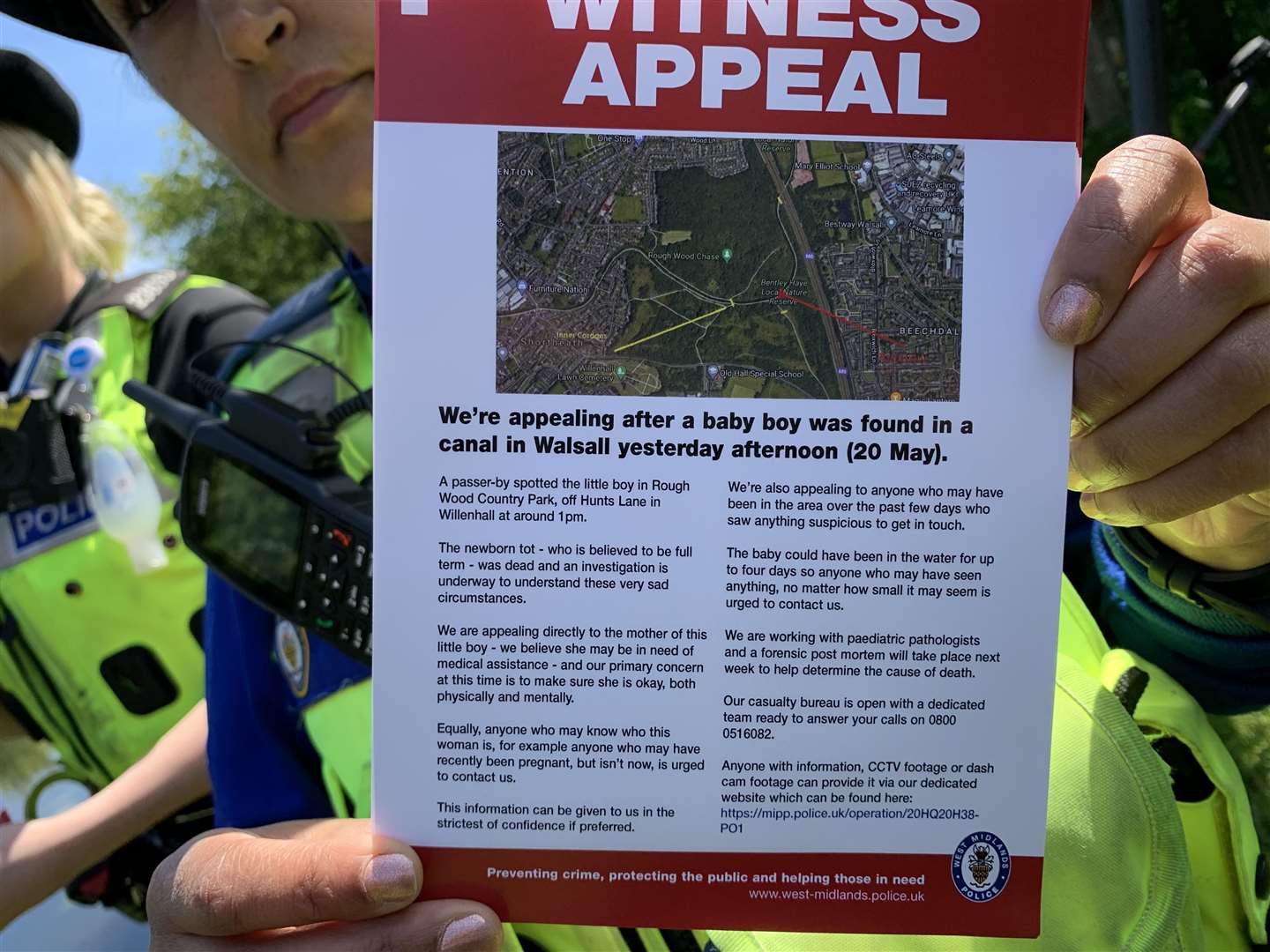 A leaflet issued as part of a previous witness appeal (Richard Vernalls/PA)