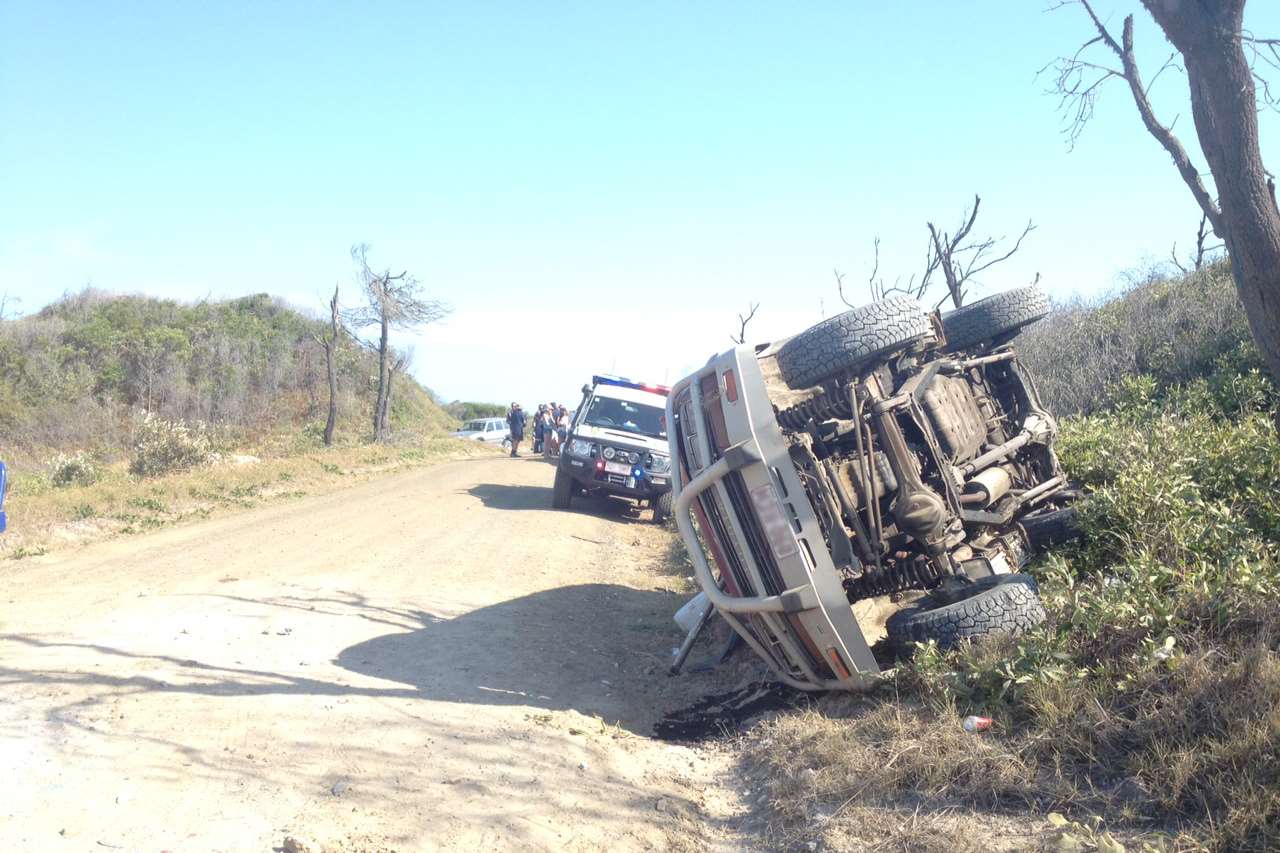 The crash scene last October: picture courtesy of RACQ CareFlight Rescue