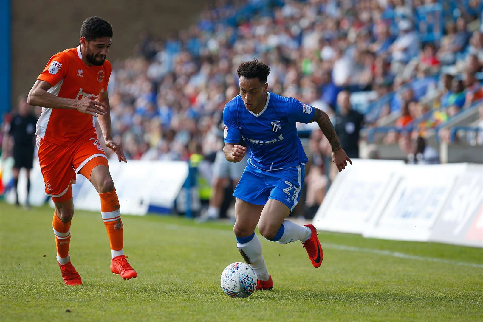 Gillingham midfielder Elliott List in action last season Picture: Andy Jones