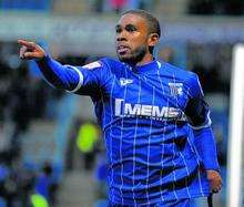 Gavin Tomlin celebrates his second goal.