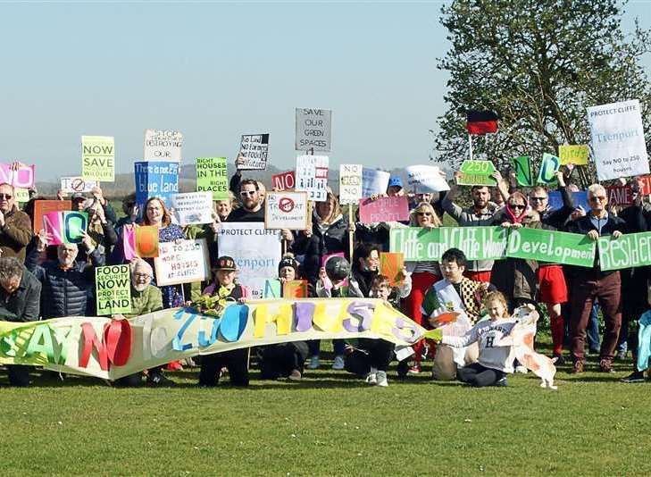 Residents previously protested over the plans