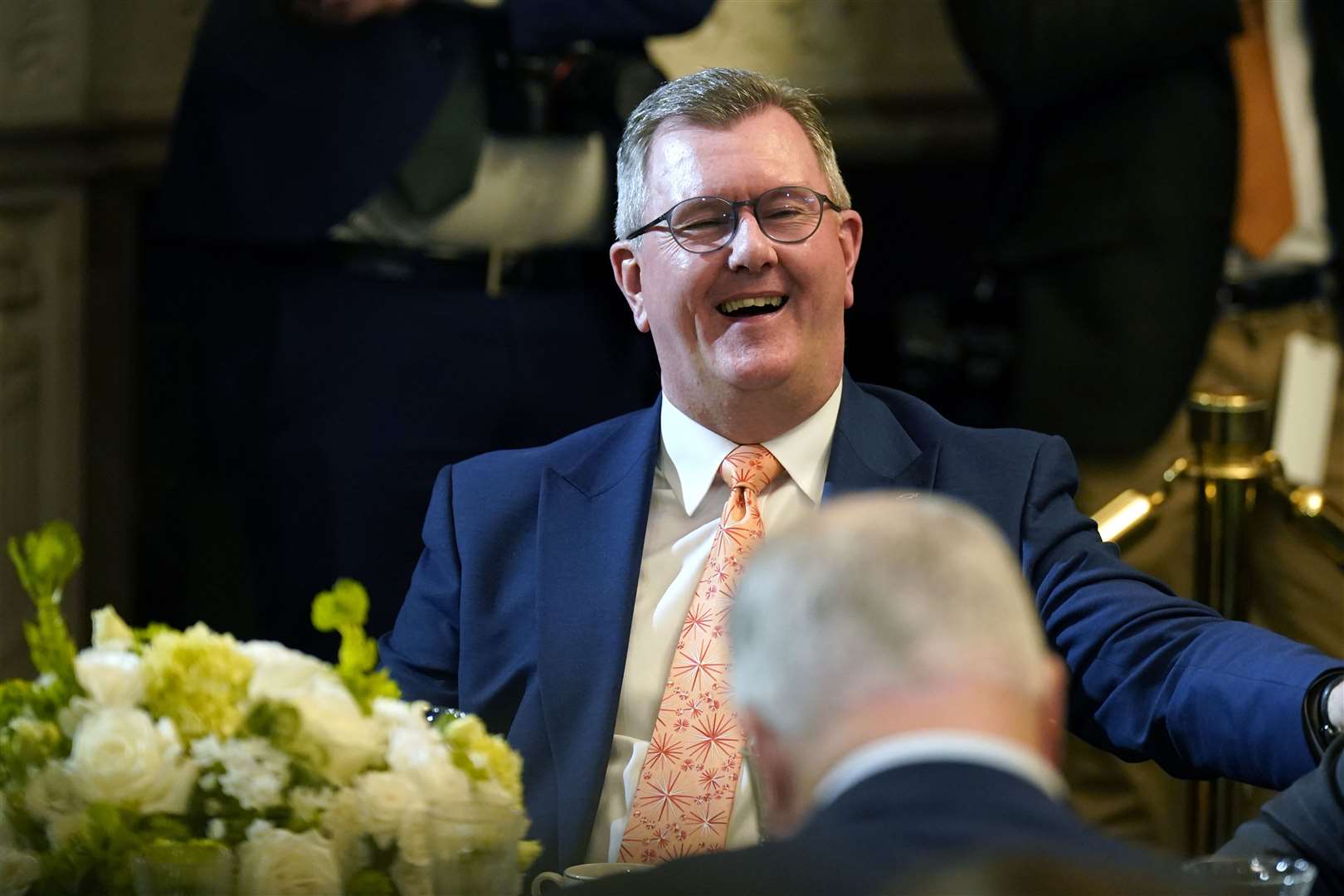 DUP leader Sir Jeffrey Donaldson is also in Washington DC (Niall Carson/PA)