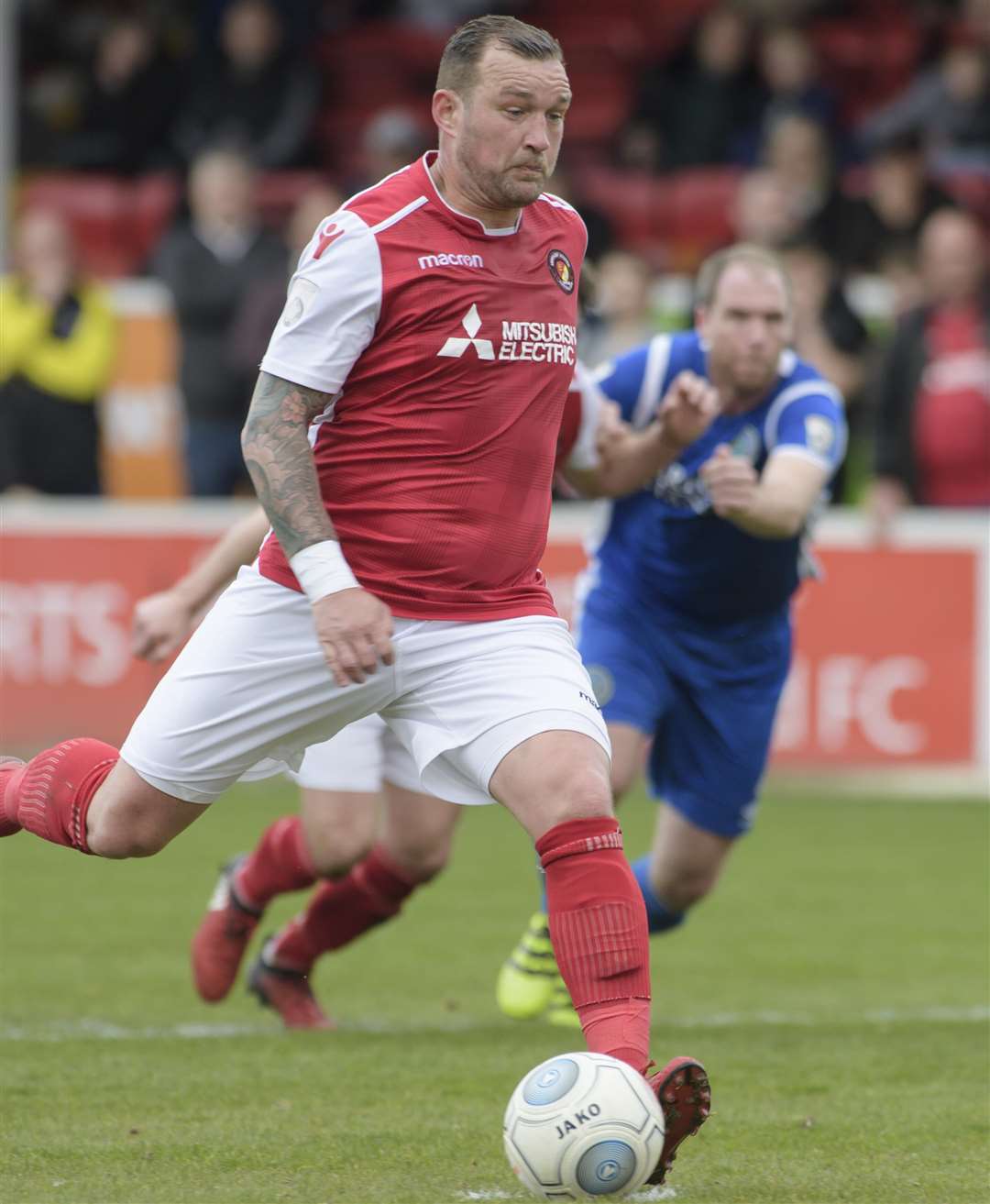 Danny Kedwell scores from the penalty spot. Picture: Andy Payton