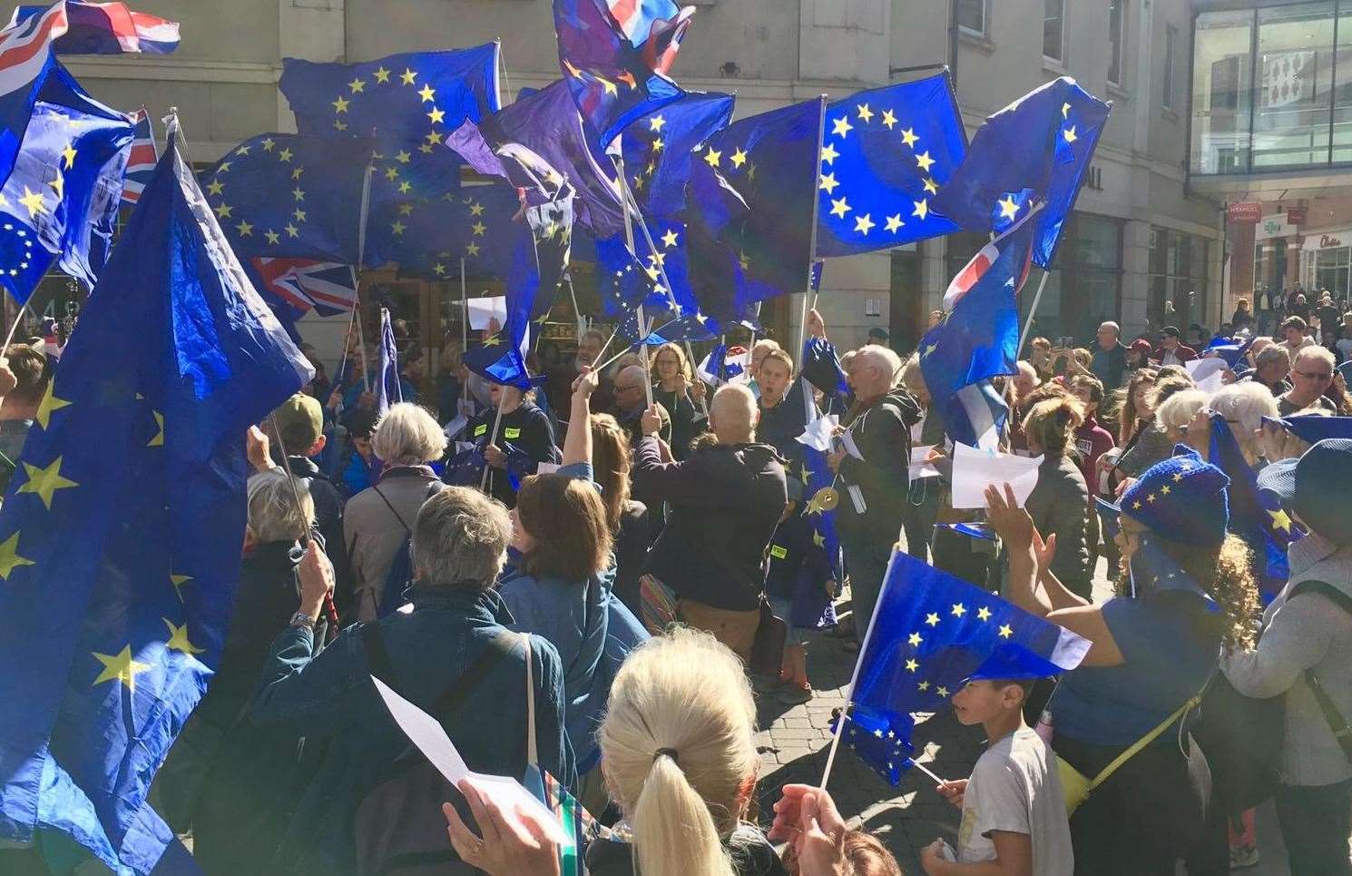 The march through the streets. Picture: Siobhan Heaton