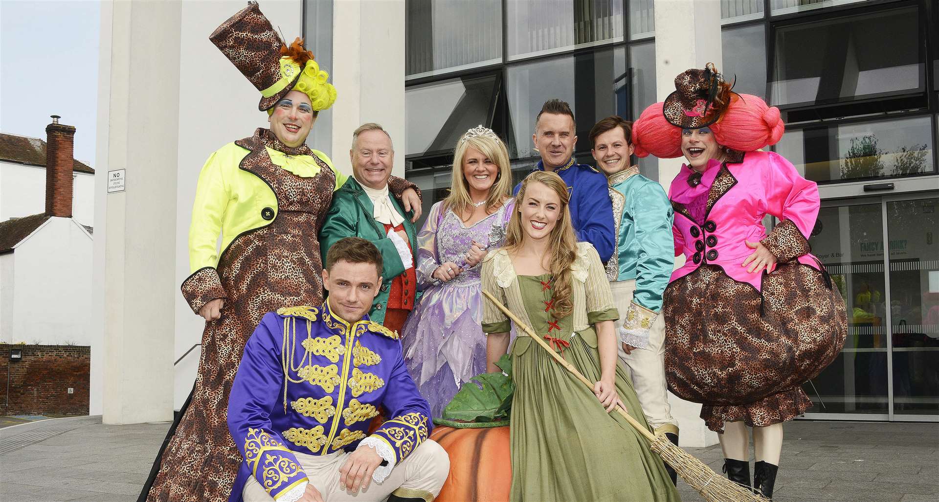 The Cinderella cast outside the Marlowe Theatre, Canterbury Picture: Paul Amos