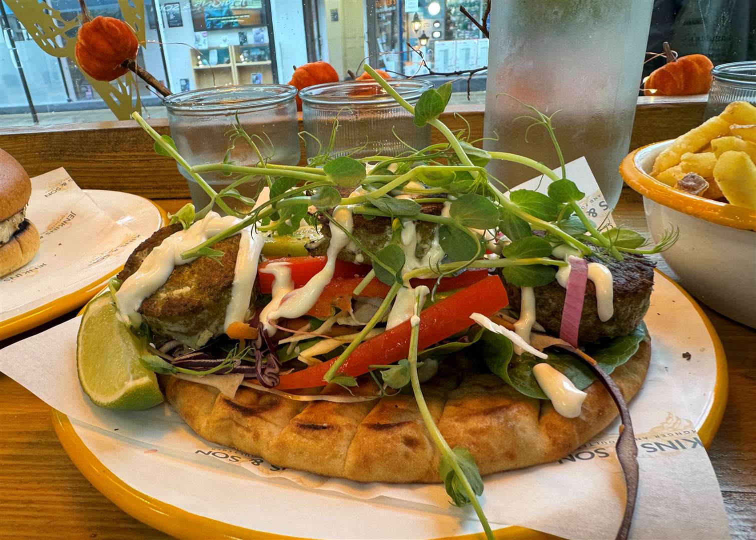 Mediterranean fish kofta served on a lovely light flatbread was a big hit with our reviewer