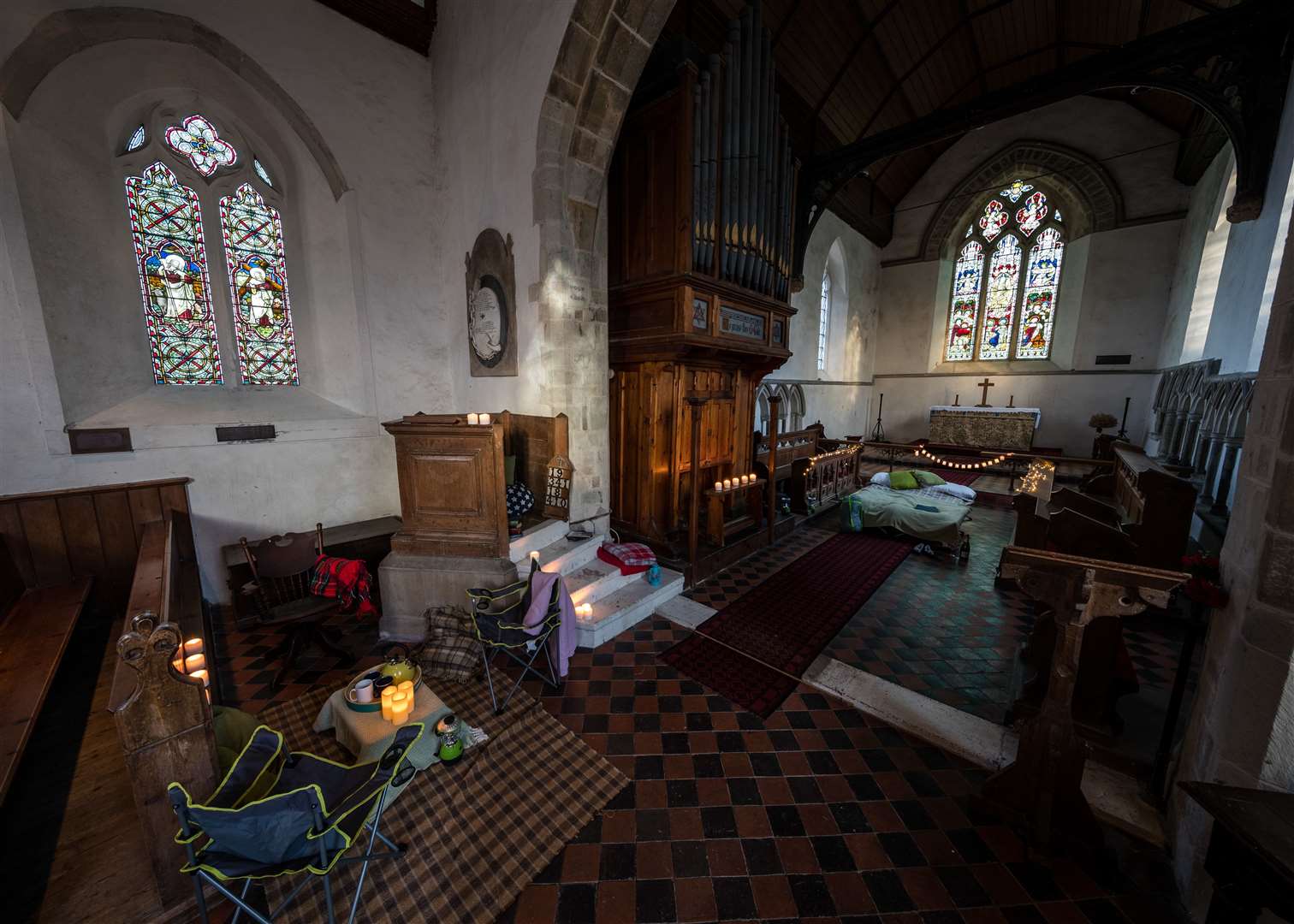 St James' Church, Cooling is one of the places for a bit of 'champing' (a blend of the words camping and churches, geddit?)