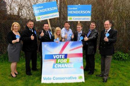 From left, Emma Bridge, Ed Gent, Alan Willicombe, Louise and Gordon Henderson, Gareth Randall, Lloyd Bowen and Gerry Lewin.