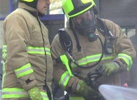 Firefighters spent hours at the site fighting the flames. Stock image