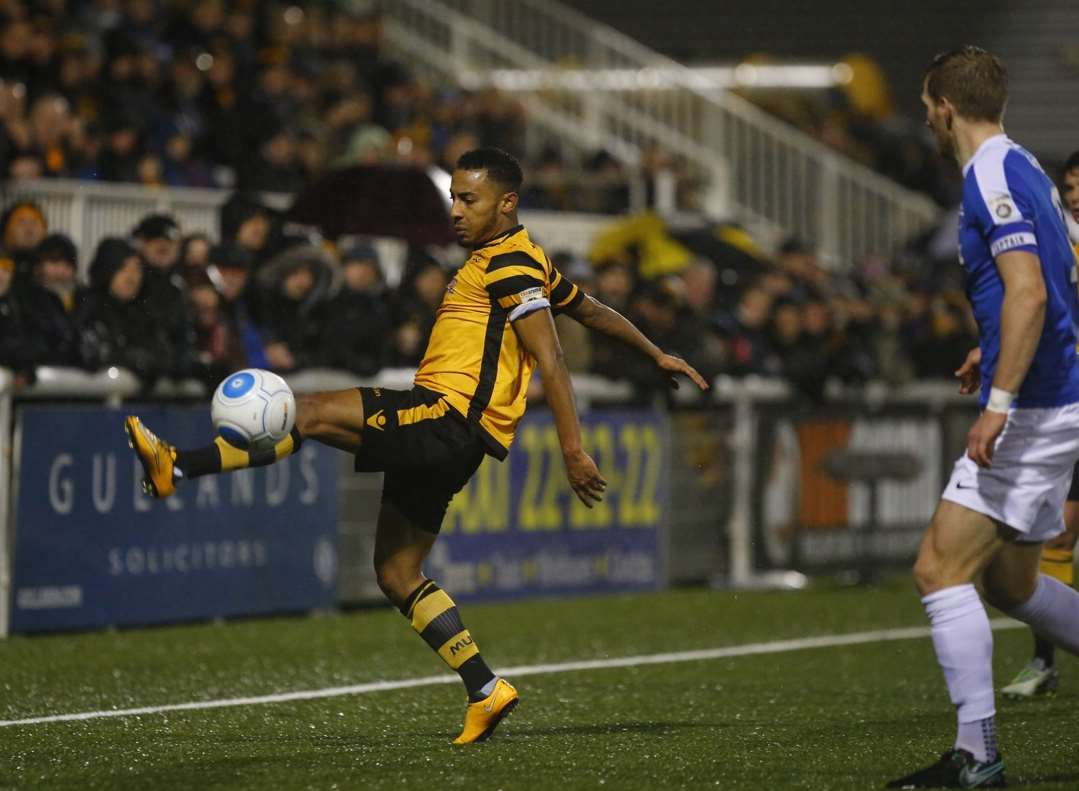 Vas Karagiannis on the ball for Maidstone Picture: Andy Jones