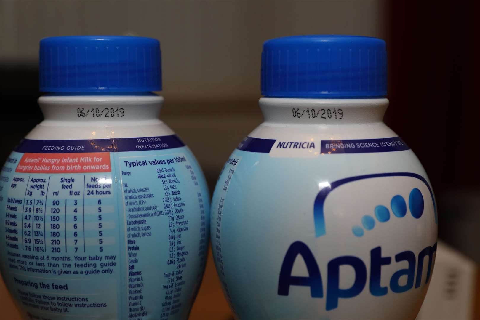 The baby milk was bought on November 4, but had a best-before date of October 6