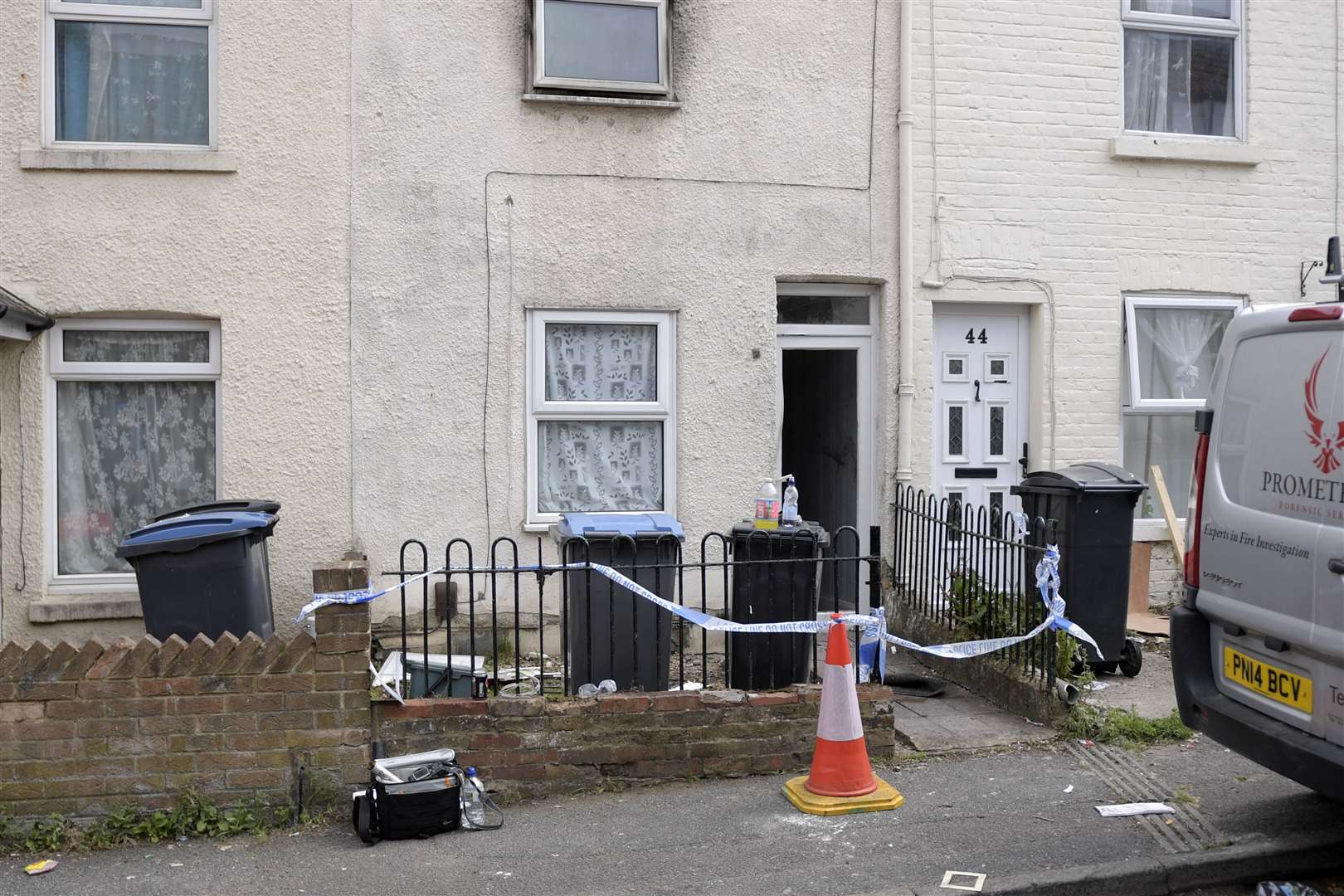 Crews were called to the house fire in Primrose Road in Dover around 10.45pm last Thursday Picture: Barry Goodwin