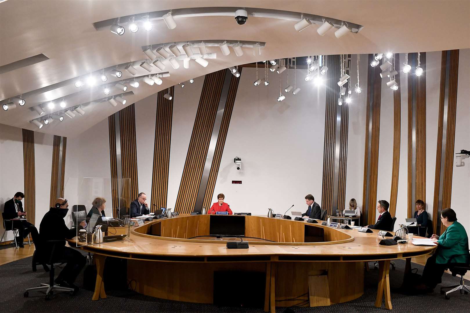 First Minister Nicola Sturgeon gives evidence to the Committee on the Scottish Government Handling of Harassment Complaints (Jeff J Mitchell/PA)