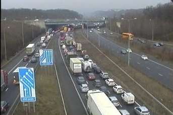 Queues on the M2. Picture: Highways England