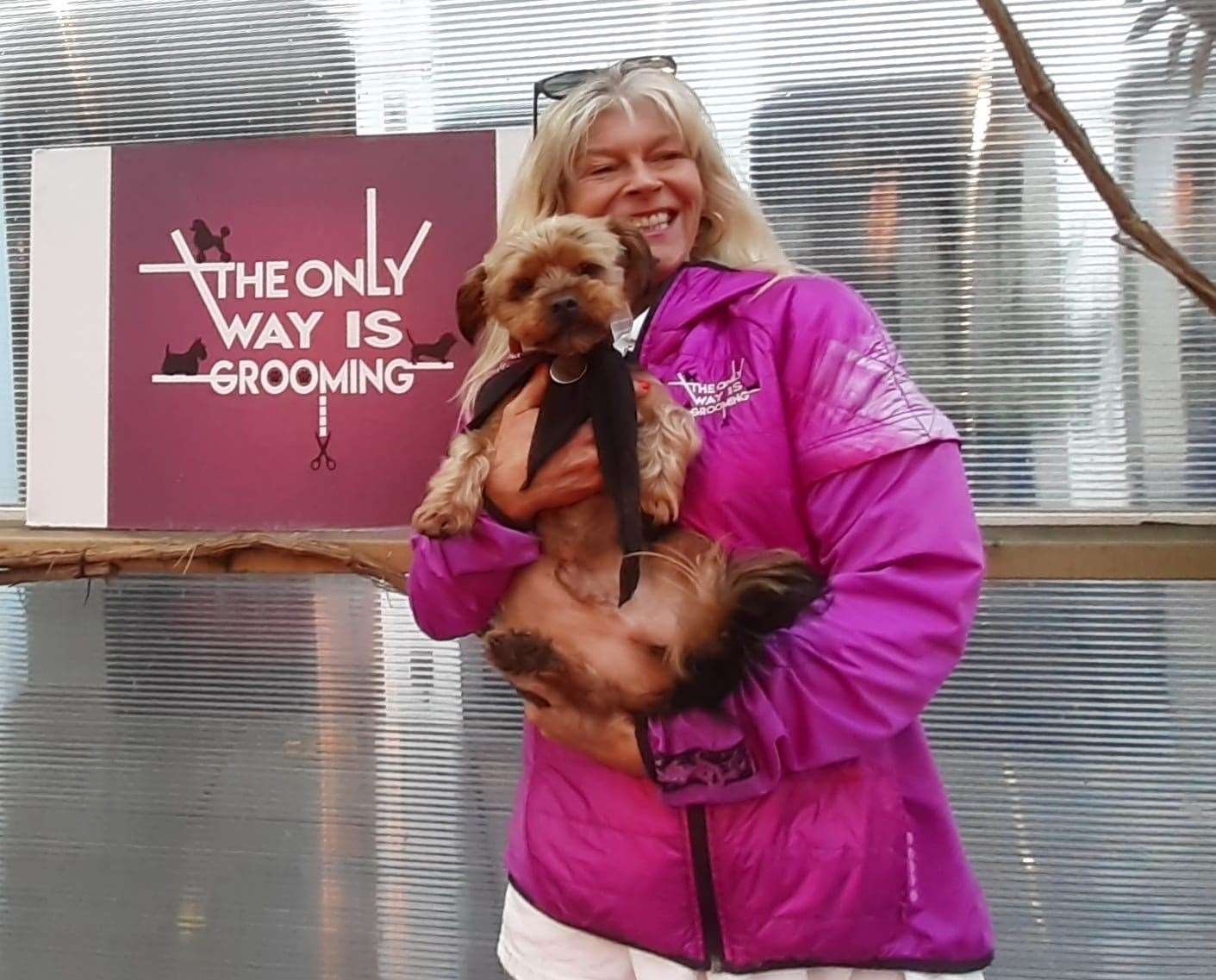 Kim Constable and her rescue pooch Gary